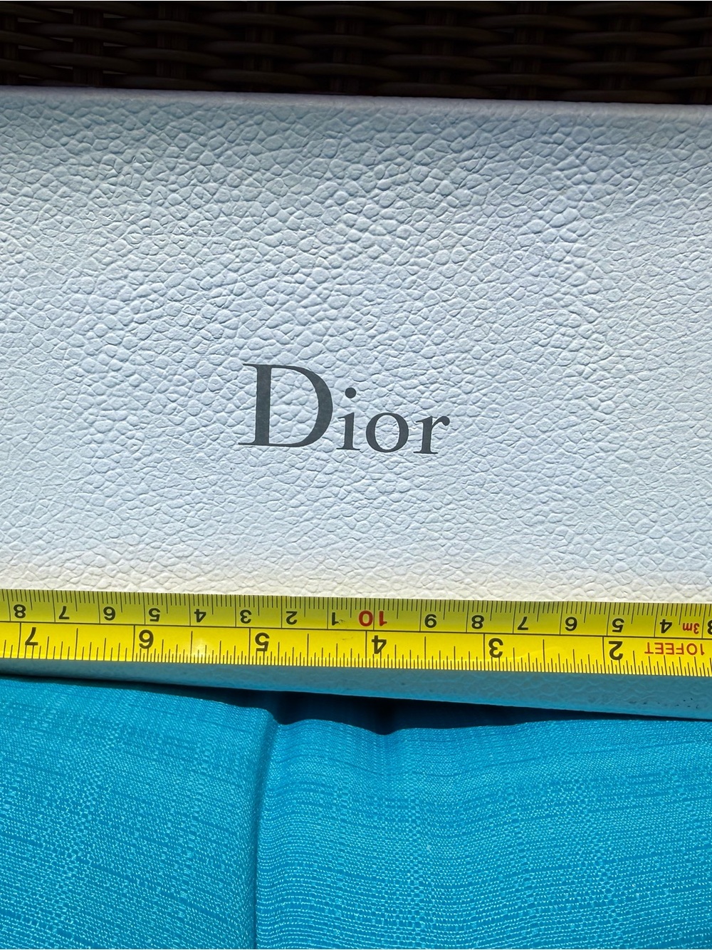 Dior White Textured Box with Black Logo
